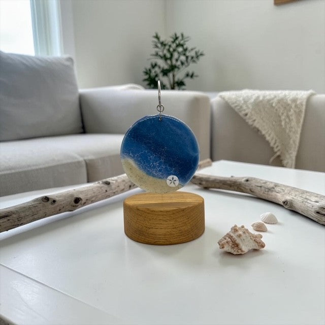 Glass Cover- Beach Wave Circle/ Sharks / Sanddollar