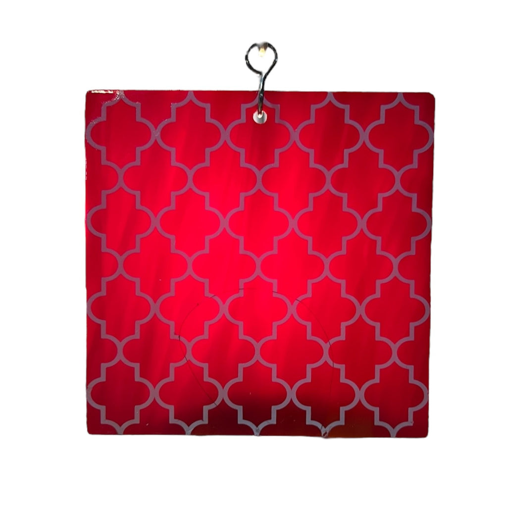 Glass Cover- Red Fused Deco