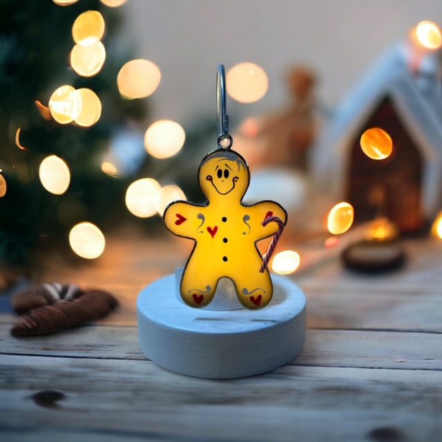 Glass Cover- Gingerbread Man