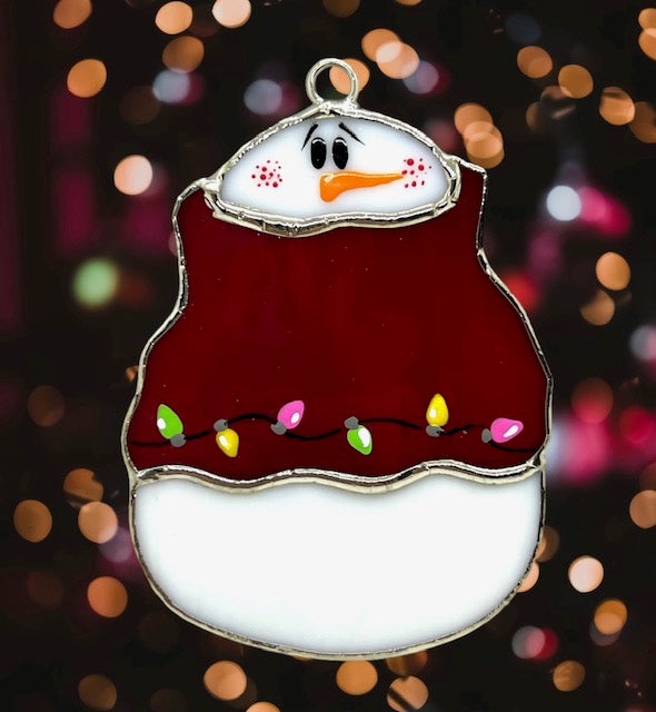 Glass Cover- Chilly Snowman