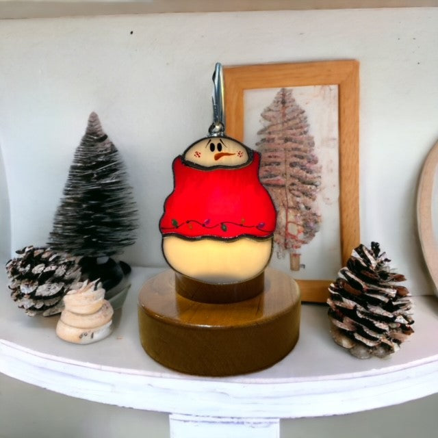 Glass Cover- Chilly Snowman