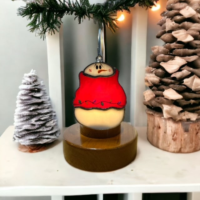 Glass Cover- Chilly Snowman