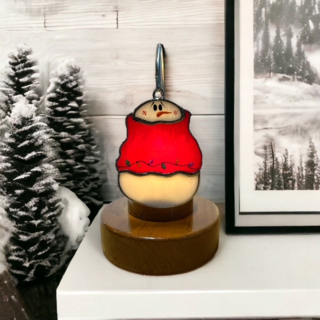 Glass Cover- Chilly Snowman