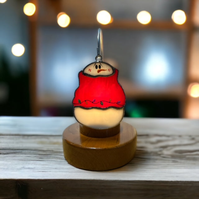 Glass Cover- Chilly Snowman