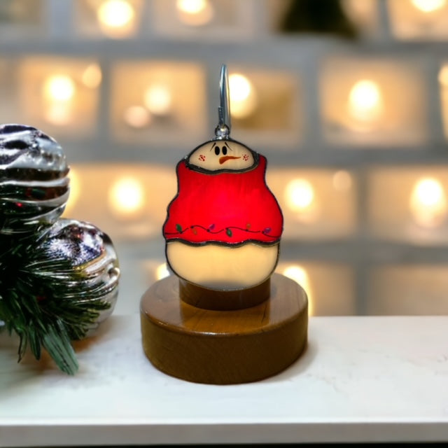 Glass Cover- Chilly Snowman