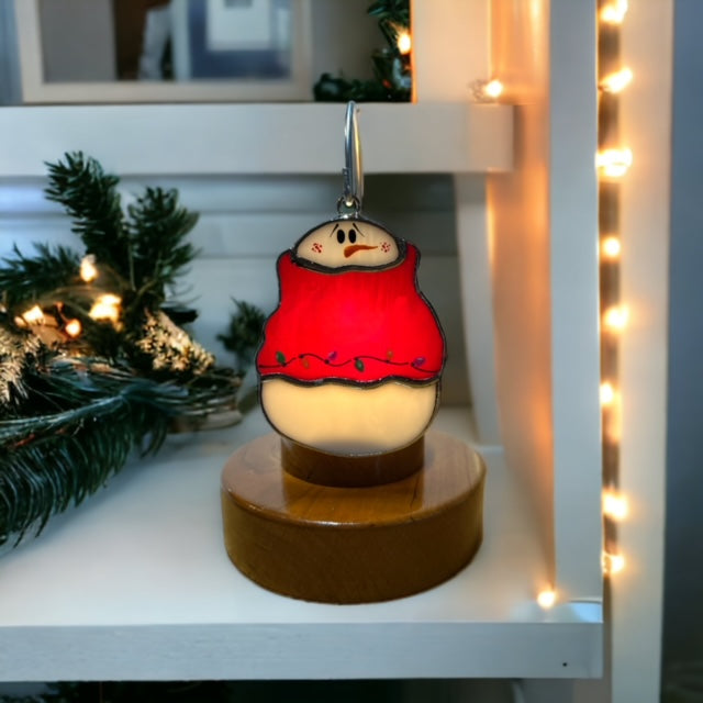 Glass Cover- Chilly Snowman