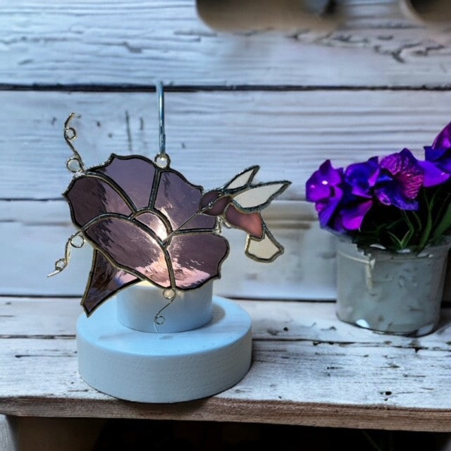 Glass Cover- Morning Glory Flower