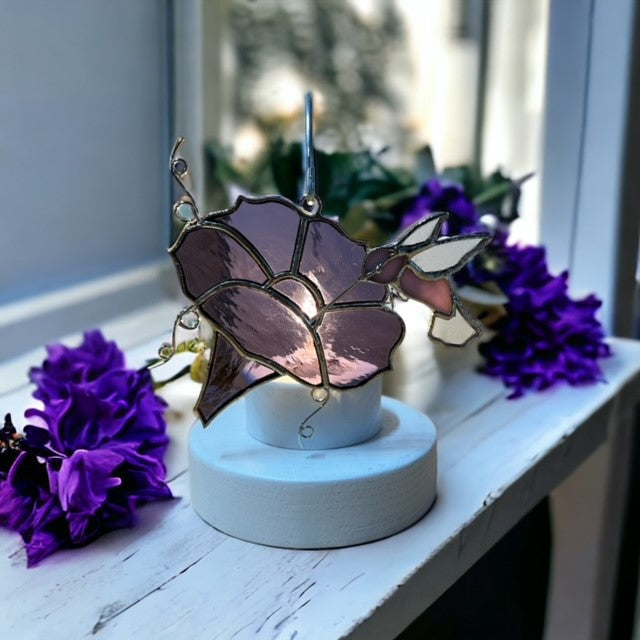 Glass Cover- Morning Glory Flower