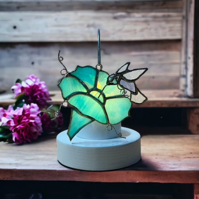 Glass Cover- Morning Glory Flower