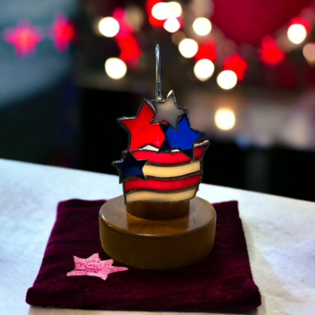 Glass Cover- Flag with Stars