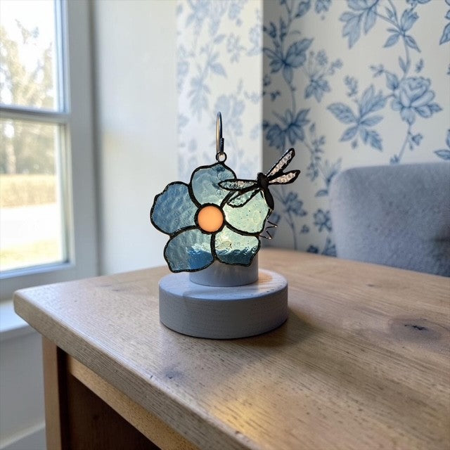 Glass Cover- Flower (Blue) with Dragonfly (coming Soon)
