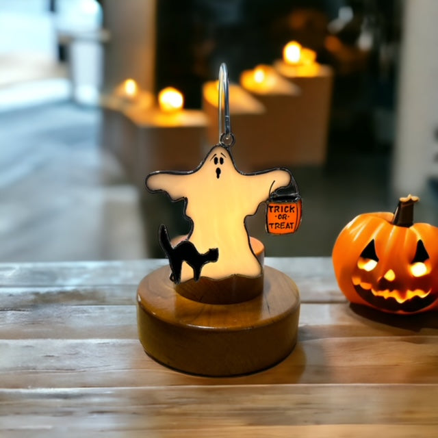 Glass Cover- Trick-or-Treat Ghost