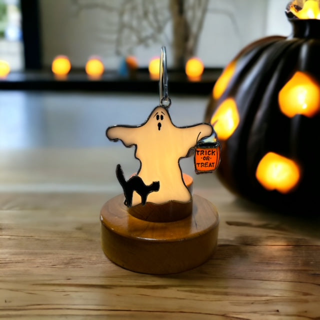Glass Cover- Trick-or-Treat Ghost