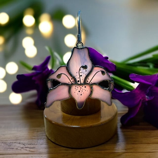 Glass Cover- Lily Flower