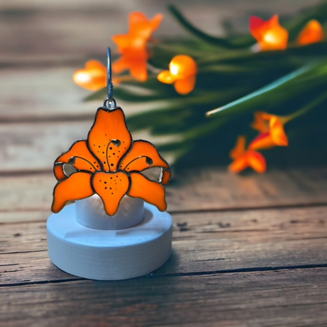 Glass Cover- Lily Flower