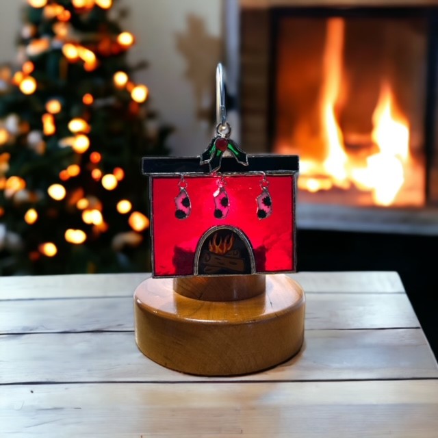 Glass Cover- Holiday Fireplace