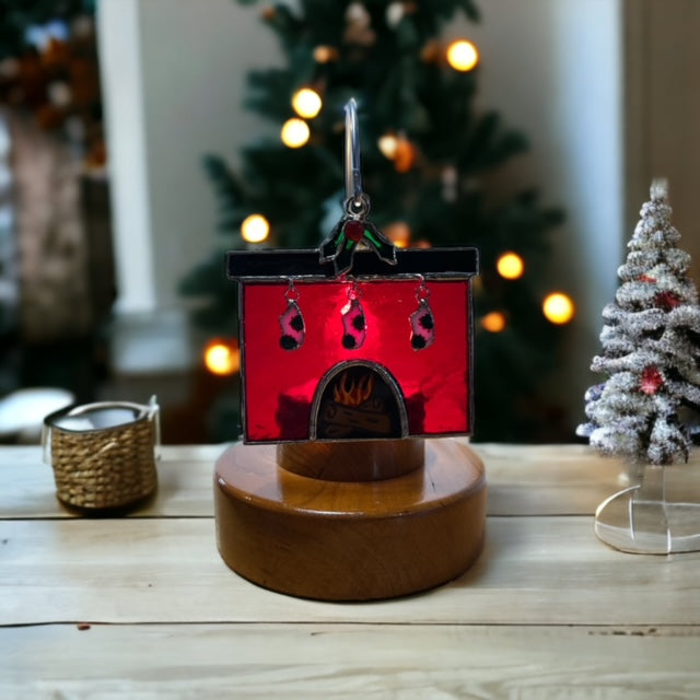 Glass Cover- Holiday Fireplace