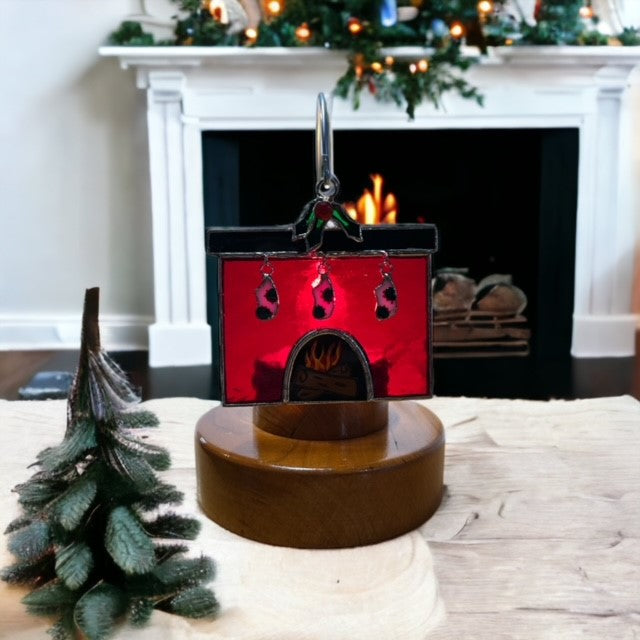 Glass Cover- Holiday Fireplace