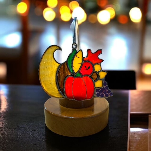 Glass Cover- Cornucopia (With Grapes or Green Leaf)