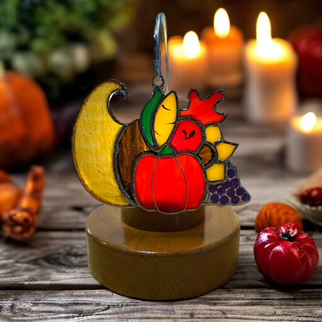 Glass Cover- Cornucopia (With Grapes or Green Leaf)