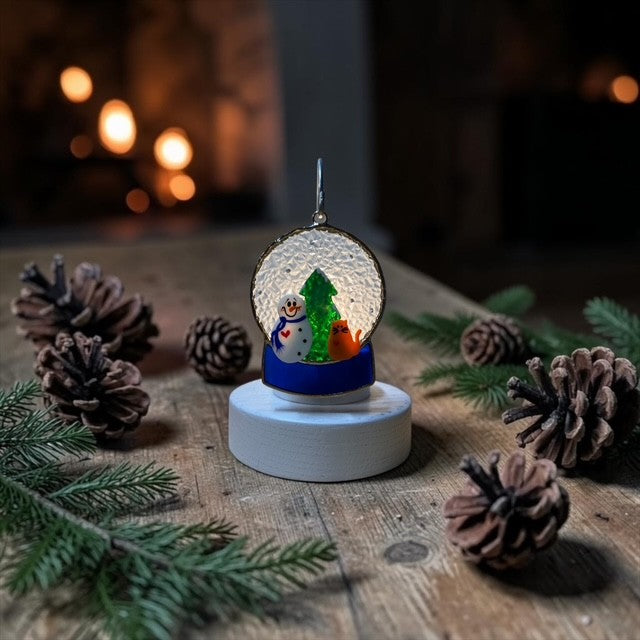 Glass Cover- Snow-globe Snowman/Dog/Cat