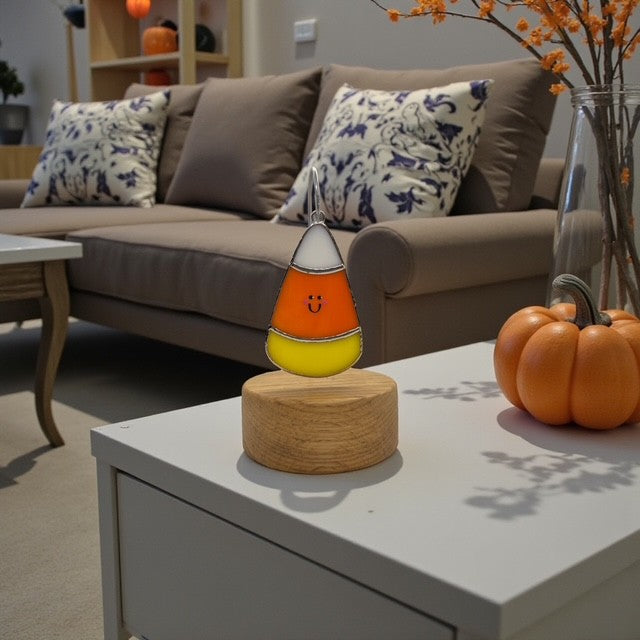 Glass Cover- Candy Corn