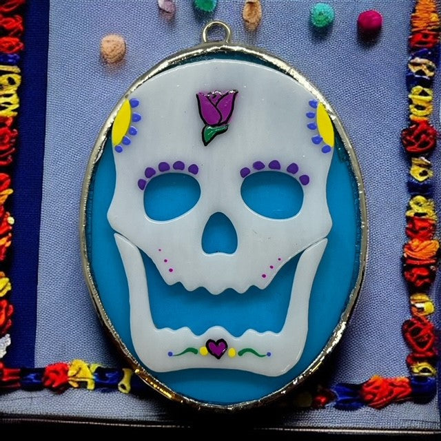 Glass Cover- Sugar Skull/Day of the Dead
