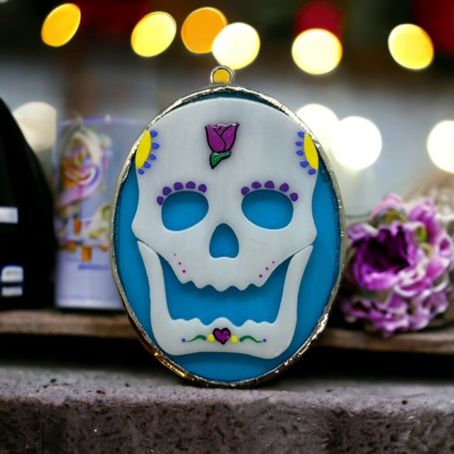 Glass Cover- Sugar Skull/Day of the Dead