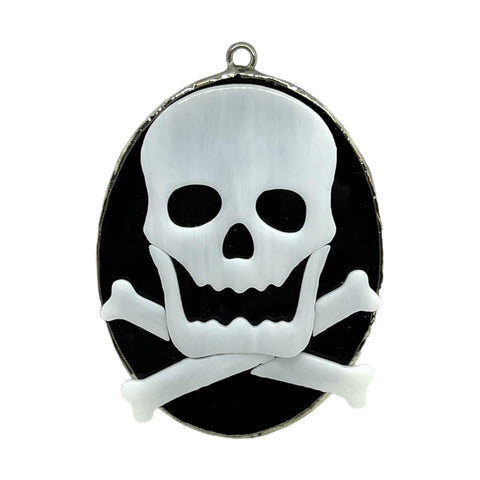 Glass Cover- Skull and Crossbones