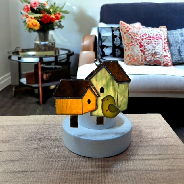 Glass Cover- Double Birdhouse