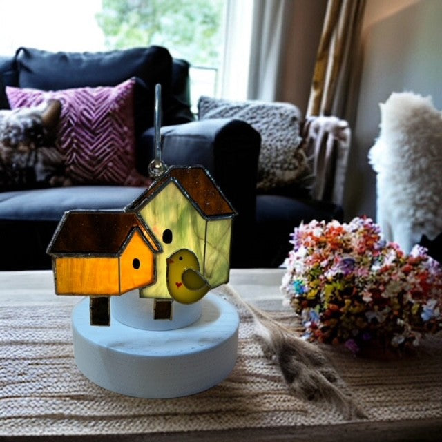 Glass Cover- Double Birdhouse