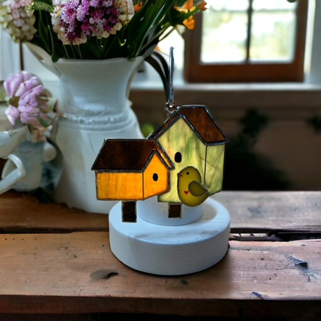 Glass Cover- Double Birdhouse