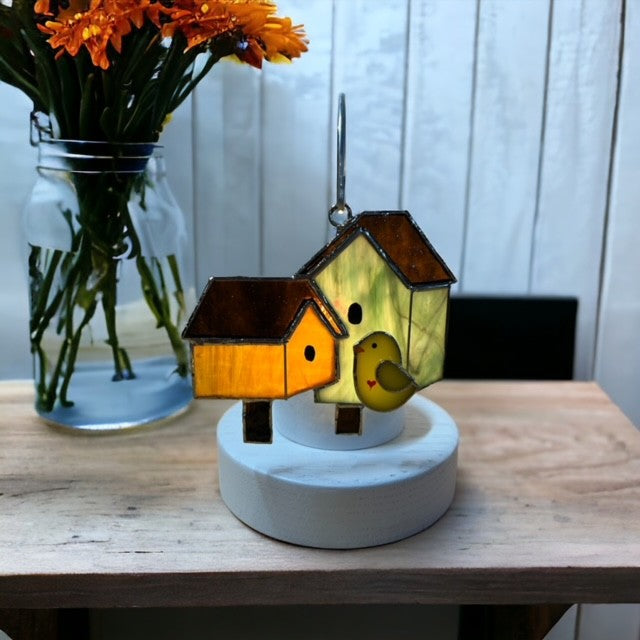 Glass Cover- Double Birdhouse