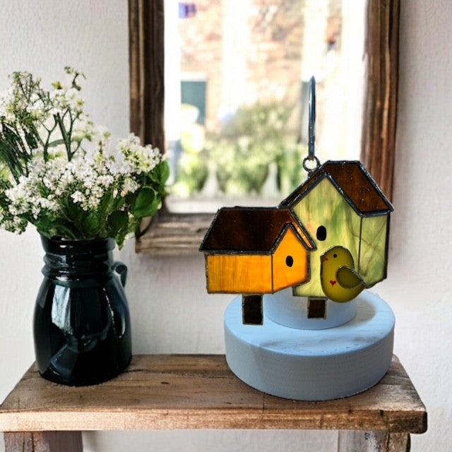 Glass Cover- Double Birdhouse
