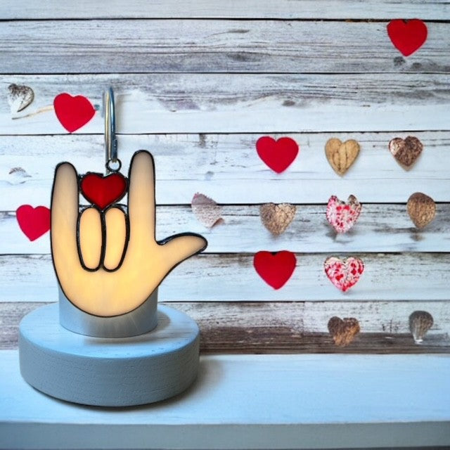 Glass Cover- I Love You / Sign Language Hand