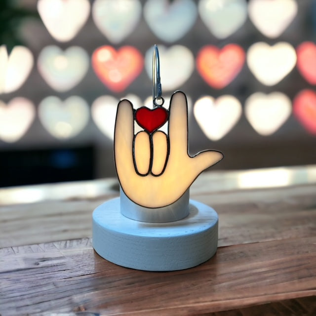 Glass Cover- I Love You / Sign Language Hand