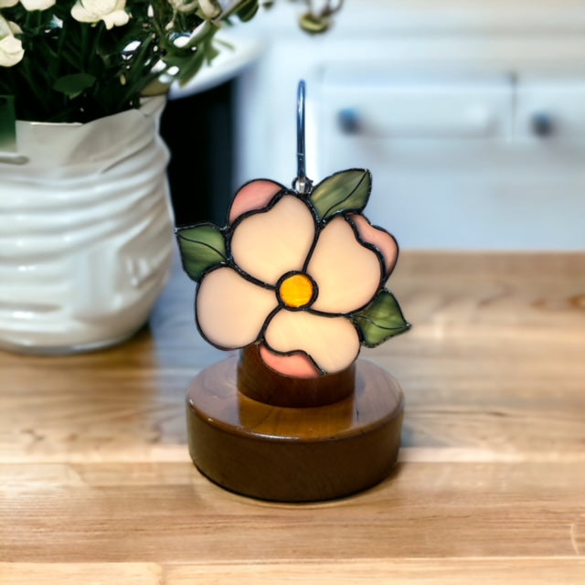 Glass Cover- Dogwood Flower