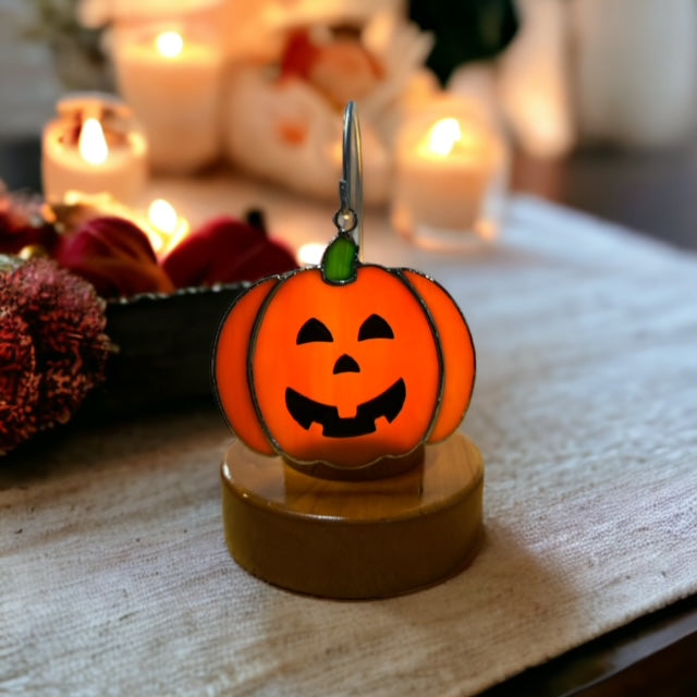 Glass Cover- Jack O' Lantern Pumpkin