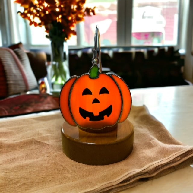 Glass Cover- Jack O' Lantern Pumpkin