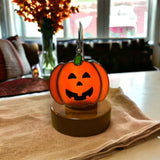 Glass Cover- Jack O' Lantern Pumpkin
