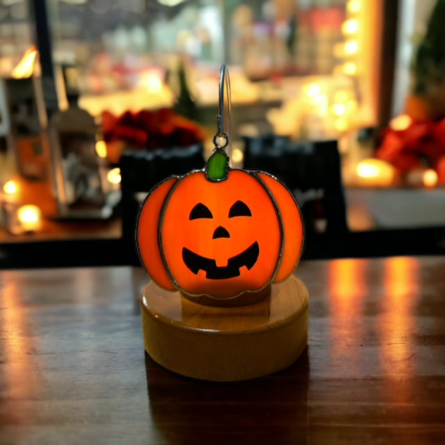 Glass Cover- Jack O' Lantern Pumpkin