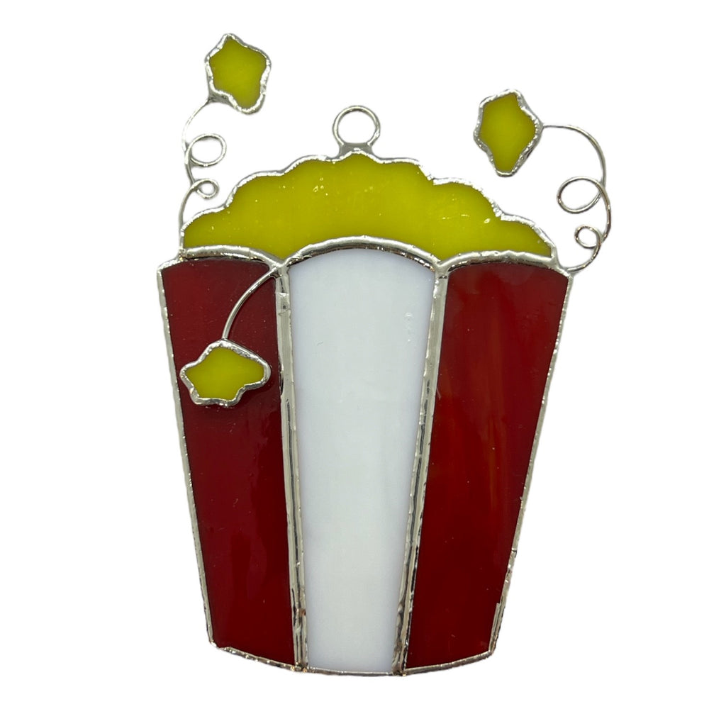 Glass Cover- Movie Night Popcorn