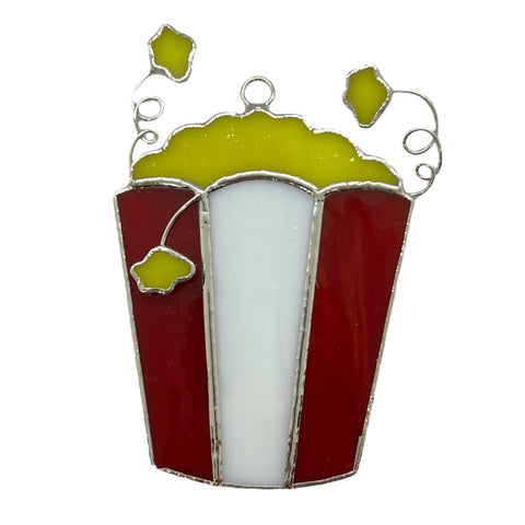 Glass Cover- Movie Night Popcorn