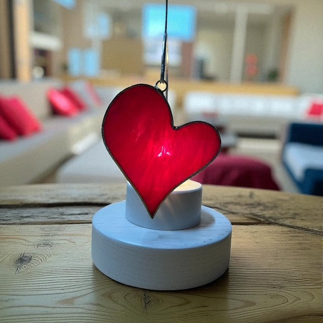 Glass Cover- Red Heart
