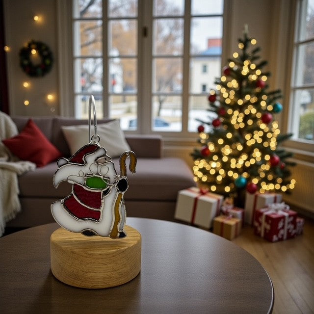 Glass Cover- Vintage Santa