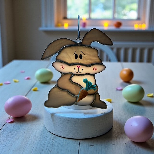 Glass Cover- Easter Rabbit