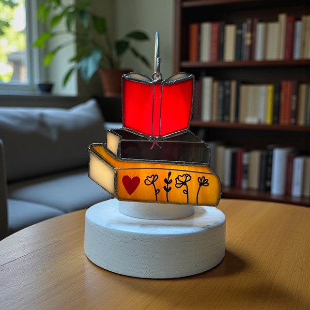 Glass Cover- Book Stack (Divoted SALE)