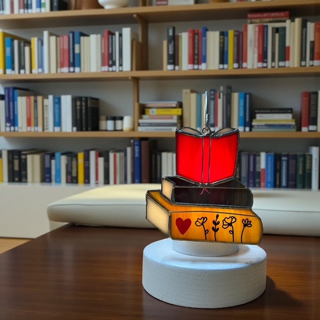 Glass Cover- Book Stack (Divoted SALE)