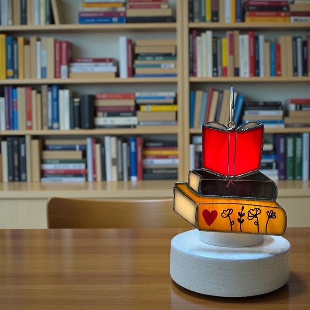 Glass Cover- Book Stack (Divoted SALE)