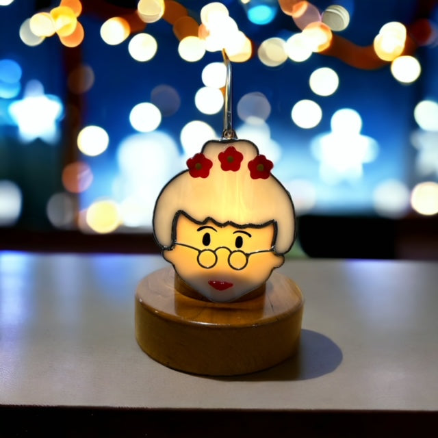 Glass Cover- Mrs. Claus